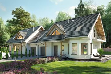  Projekt domu Majka Duo (886) (KRD1709) - projekt domu parterowego z poddaszem - Zdjęcie 3