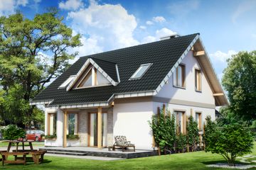  Projekt domu Majka Twist (940) (KRD1728) - projekt domu parterowego z poddaszem - Zdjęcie 2