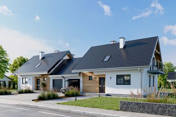  Projekt domu Czaruś Duo (892) (KRD1729) - projekt domu parterowego z poddaszem - Zdjęcie 2