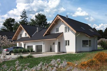 Projekt domu Mlecz Duo (890) (KRD1731) - projekt domu parterowego z poddaszem - Zdjęcie 2