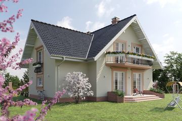  Projekt domu Kaja Lux (936) (KRD1744) - projekt domu parterowego z poddaszem - Zdjęcie 2