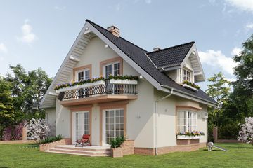  Projekt domu Kaja Lux (936) (KRD1744) - projekt domu parterowego z poddaszem - Zdjęcie 3