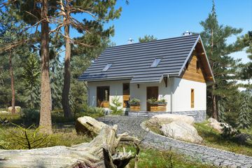  Projekt domu Macierzanka (436) (KRD1773) - projekt domu parterowego z poddaszem - Zdjęcie 1