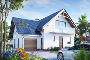  Projekt domu Koliba-2 (364) (KRD1785) - projekt domu parterowego z poddaszem - Zdjęcie 1