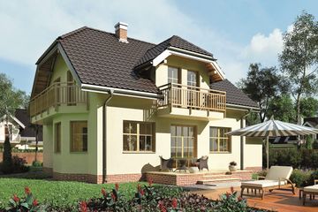  Projekt domu Celesta (101) (KRD1790) - projekt domu parterowego z poddaszem - Zdjęcie 2