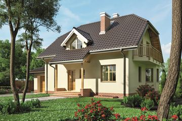  Projekt domu Celesta (101) (KRD1790) - projekt domu parterowego z poddaszem - Zdjęcie 1