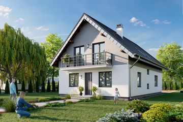  Projekt domu Hiacynt (281) (KRD1312) - projekt domu parterowego z poddaszem - Zdjęcie 2