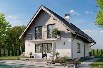  Projekt domu Hiacynt (281) (KRD1312) - projekt domu parterowego z poddaszem - Zdjęcie 1