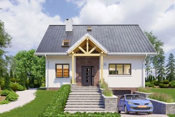  Projekt domu Sonia (1478) (KRD1828) - projekt domu parterowego z poddaszem - Zdjęcie 1