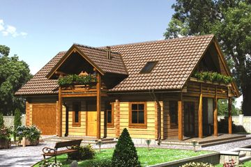  Projekt domu Tekla (766) (KRD1863) - projekt domu parterowego z poddaszem - Zdjęcie 1