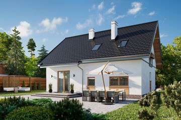  Projekt domu Tomir (756) (KRD1865) - projekt domu parterowego z poddaszem - Zdjęcie 3