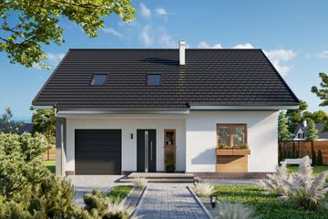  Projekt domu Tomir (756) (KRD1865) - projekt domu parterowego z poddaszem - Zdjęcie 5