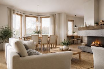 Projekt domu Sybilla-2 (647) - parterowy z poddaszem dom o powierzchni 123,50 m², dach dwuspadowy - ujęcie 3