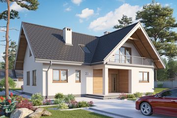  Projekt domu Matylda (472) (KRD1869) - projekt domu parterowego z poddaszem - Zdjęcie 1