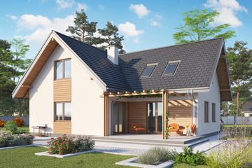  Projekt domu Matylda (472) (KRD1869) - projekt domu parterowego z poddaszem - Zdjęcie 2