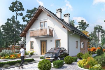  Projekt domu Aldona (1036) (KRD1886) - projekt domu parterowego z poddaszem - Zdjęcie 1