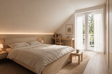 Projekt domu Prymulka (582) - parterowy z poddaszem dom o powierzchni 102,20 m², dach dwuspadowy - ujęcie 6
