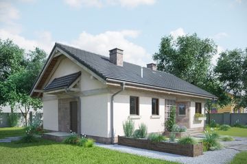  Projekt domu Nuta (1001) (KRD1911) - projekt domu parterowego - Zdjęcie 3