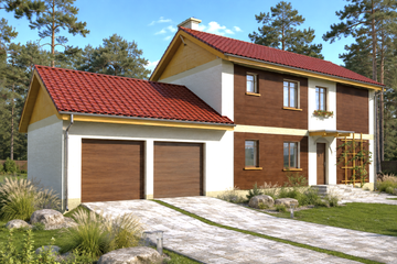 Projekt domu Magda - z pełnym piętrem dom o powierzchni 115,40 m², dach dwuspadowy - ujęcie 2