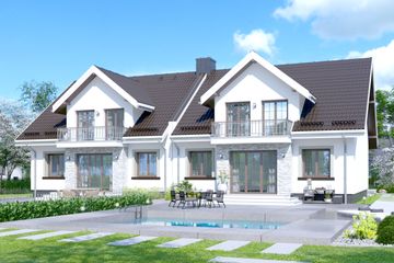  Projekt domu APS 185 (LUA1234) - projekt domu parterowego z poddaszem - Zdjęcie 2