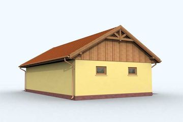  Projekt garażu G126 garaż trzystanowiskowy z pomieszczeniem gospodarczym (SLN1223) - projekt garażu parterowego - Zdjęcie 2