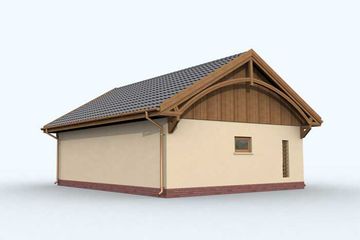  Projekt garażu G133 garaż dwustanowiskowy z pomieszczeniem gospodarczym (SLN1230) - projekt garażu parterowego - Zdjęcie 2