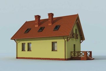  Projekt domu Katania (SLN1262) - projekt domu parterowego z poddaszem - Zdjęcie 2