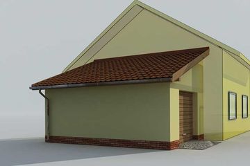  Projekt garażu GP1 garaż dostawiany (SLN1268) - projekt garażu parterowego - Zdjęcie 2