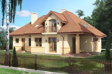  Projekt domu Szejk (BSB1054) - projekt domu parterowego z poddaszem - Zdjęcie 2