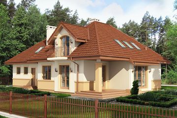  Projekt domu Szejk 2G (BSB1061) - projekt domu parterowego z poddaszem - Zdjęcie 2