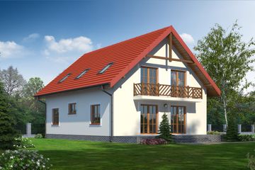  Projekt domu Żarnowiec plus (KRP1349) - projekt domu parterowego z poddaszem - Zdjęcie 2