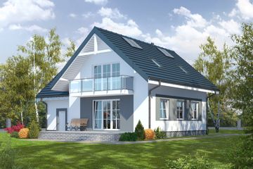  Projekt domu Gładyszów plus (KRP1350) - projekt domu parterowego z poddaszem - Zdjęcie 2