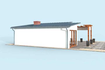  Projekt kuchni letniej KL10 Kuchnia letnia / Bud. gospodarczy (SLN2151) - projekt kuchni parterowego - Zdjęcie 2