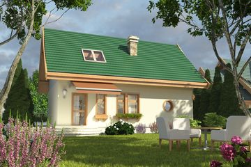  Projekt domu Sójka III bez garażu [B] (WRF1304) - projekt domu parterowego z poddaszem - Zdjęcie 2