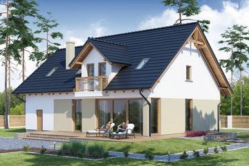  Projekt domu Maksym (WRW1176) - projekt domu parterowego z poddaszem - Zdjęcie 2