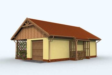  Projekt garażu G136 (SLN1233) - projekt garażu parterowego - Zdjęcie 2