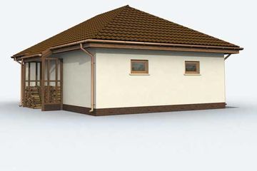  Projekt garażu G137 garaż dwustanowiskowy z pomieszczeniem gospodarczym (SLN1234) - projekt garażu parterowego - Zdjęcie 2