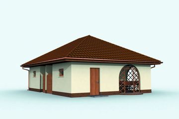  Projekt garażu G144 garaż dwustanowiskowy z pomieszczeniem gospodarczym (SLN1241) - projekt garażu parterowego - Zdjęcie 2