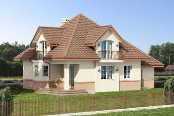  Projekt domu Śnieżka (BSB1055) - projekt domu parterowego z poddaszem - Zdjęcie 2