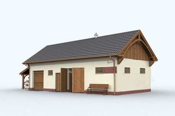  Projekt budynku gospodarczego BGS5 Budynek gospodarczy (SLN2161) - projekt budynku parterowego - Zdjęcie 2