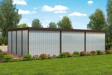  Projekt budynku gospodarczego GB39 Blaszany Trzystanowiskowy (SLN2165) - projekt budynku parterowego - Zdjęcie 2