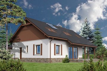  Projekt domu Neapol DCP193 (WOB1029) - projekt domu parterowego z poddaszem - Zdjęcie 2