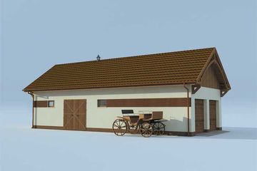  Projekt budynku gospodarczego BGS7 Budynek gospodarczy (SLN2170) - projekt budynku parterowego - Zdjęcie 2