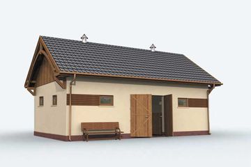  Projekt budynku gospodarczego BGS8 Budynek gospodarczy (SLN2171) - projekt budynku parterowego - Zdjęcie 2