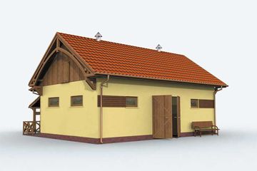  Projekt budynku gospodarczego BGS9 Budynek gospodarczy (SLN2172) - projekt budynku parterowego - Zdjęcie 2