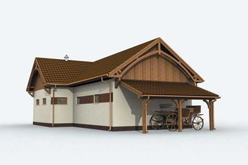  Projekt budynku gospodarczego BGS12 Budynek gospodarczy (SLN2175) - projekt budynku parterowego - Zdjęcie 2