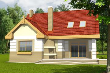  Projekt domu Adela bez garażu [B] (WRF1327) - projekt domu parterowego z poddaszem - Zdjęcie 2