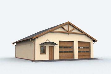  Projekt garażu G163 garaż czterostanowiskowy z pomieszczeniami gospodarczymi (SLN1258) - projekt garażu parterowego - Zdjęcie 2