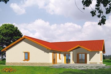  Projekt domu Gracja paliwo stałe wersja A z podwójnym gar. (WRD1729) - projekt domu parterowego - Zdjęcie 2