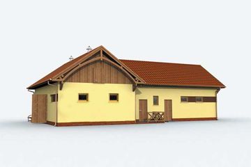  Projekt budynku gospodarczego BGS14 Budynek gospodarczy (SLN2177) - projekt budynku parterowego - Zdjęcie 2